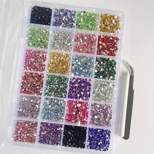 TEMU 9000pcs 다양한 2mm-6mm 반짝이는 플랫 백 라인스톤 - 네일 아트, 얼굴 장식, 신발, 의류, 화장품 및 가방, 네일 아트 용품 | 라인스톤 | 내구성 있는 라인스톤, 라인스톤 네일