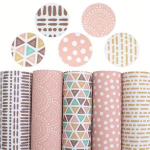 TEMU 5pcs 점자 인조 가죽 세트 7.7 * 12.9인치 DIY 레이스 인조 가죽 공예 수제 재료용 원단 시트