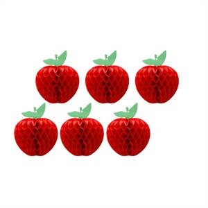 TEMU 6개 벌집 모양 종이 공 가랜드 - 다용도 파티 장식 & 폼폼 펜던트, 전원 필요 없음
