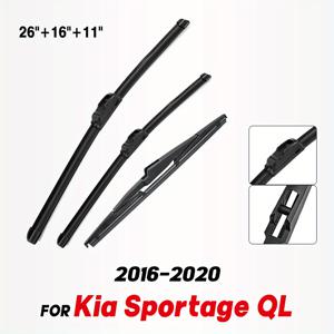 TEMU 기아 QL 2016 2017 2018 2020용 앞뒤 와이퍼 세트, 윈드실드 & 창문 와이퍼 블레이드 (26