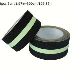 TEMU 1롤 5cm x 5m/2.1m 무광 미끄럼 방지 테이프, 계단용 매트 스트립, 자체 접착 욕실 바닥 스텝 방수 비눗방지 경고 테이프