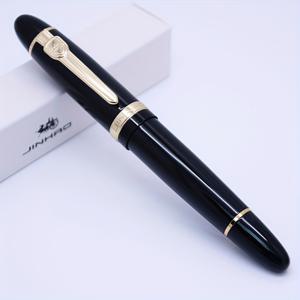 TEMU 1pc의 Jinhao 159 펜은 검은 라커와 금색 액센트가 있는 대형과 무거운 쓰기 도구, 잉크 리필 컨버터를 포함하여 비즈니스 서명에 이상적입니다.