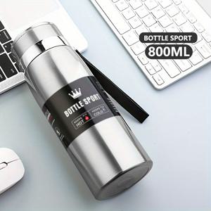 TEMU 27.1oz800ml 스테인리스 스틸 휴대용 보온컵 대용량 차컵 물병 야외 캠핑 여행용 커피컵 보온병