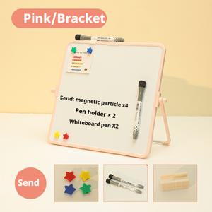 TEMU 1pc 양면 자석식 지우개 보드 스탠드, ABS 소재, 사무실 책상용 이동식 프레임 링크 화이트 보드, 교육용 스마트 드로잉 보드, 가정용 블랙보드 메시지 패드, 지울 수 있는 쓰기 표면.