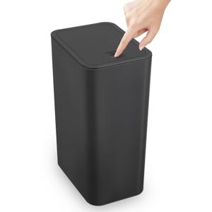 TEMU 10L/2.6갤런 슬림형 공간절약 휴지통 - 조용한 닫힘 기능 내구성 플라스틱 , 욕실·사무실·주방·기숙사용 (베이지/화이트/블랙)
