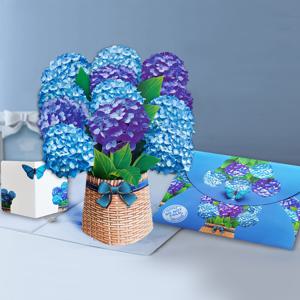 TEMU 1pc 나툰스 하이 드라게아 3D 팝업 인사 카드, 개인화된 빈 카드가 있는 12인치 종이 꽃 보석, 누구에게나 축하 꽃 테마, 특별한 기회 종이 공예