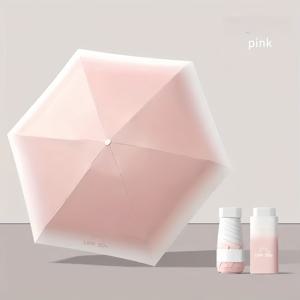 TEMU 스타일리시하고 가벼운 미니 골프 우산, 6단 리브, PE 핸들, 강철 프레임, 내구성 있는 원단, 내열 여행용 우산. 여성에게 어울리는 패션 선물, 커피색, 하늘색, 그린, 회색, 핑크, 보라, 노랑 색상 7가지 선택 가능