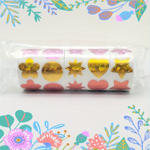 TEMU 1000개/5롤, 1인치, 사무실 스티커 - 꽃, 별, 하트 등 다양한 색상과 모양의 스티커, 자체 접착, 방수, 쉽게 벗겨짐 - 보상, 플래너, 교실 용품 및 선물 장식에 이상적, 교실 장식 | 다양한 색상과 모양의 스티커 | 방수 스티커, 교실용 스티커