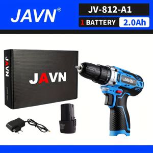 TEMU JAVN 12V 무선 드릴 전기 스크류드라이버 1개, 3/8인치 척, 리튬 이온 배터리 및 충전기, 인체공학적 그립 - DIY 프로젝트 및 전문가용 컴팩트 가벼운 디자인 (블루/블랙)|DIY