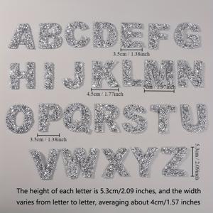 TEMU 26개 글리터 라인스톤 문자 DIY 다림질 패치, 옷, 모자, 청바지, 신발용 - 골든, 레드, 화이트, 블랙 - 열전달 원단 어플리케로 수공예 및 자수