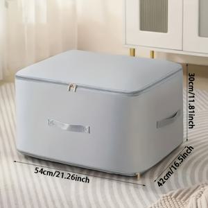 TEMU 1pc 초강력 자체 압축 이동 가방, 옷, 담요 및 이불을 위한 공간 절약형 정리함, 폴리에스터 소재, 옷장 및 여행에 완벽, 여행 필수품 | 지퍼 가방 | 내구성 지퍼 잠금, 옷 정리함 보관