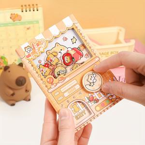 TEMU 멀티포켓 만화 가제트 릴랙스 귀여운 재미있는 노트북 창의적 다이어리 포켓 카툰 판다 카피바라