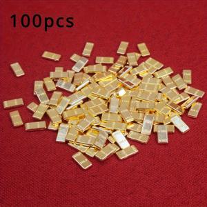 TEMU 100pcs 골든 바 장식 세트 - 파티 센터피스, 이벤트 장식 및 홈 액센트를 위한 현실적인 골든 바, 파티 장식 | 골든 바 디자인 | 금속 마감, 골든 파티 장식