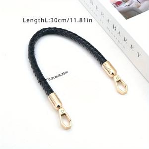 TEMU 2개 세트 30cm/11.8인치 PU 가죽 짠 핸드백 스트랩, 교체 가능한 단축형 손잡이, 3색상 DIY 팔걸이 및 어깨가방 만들기용 소재, 지갑 제작 재료