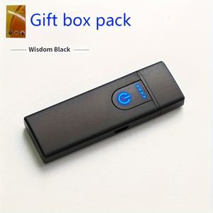 TEMU 1개 패션 펄스 듀얼 아크 라이터, 방풍 LED 배터리 디스플레이 USB 충전식, 바베큐 캠핑 등산 비상용 액세서리