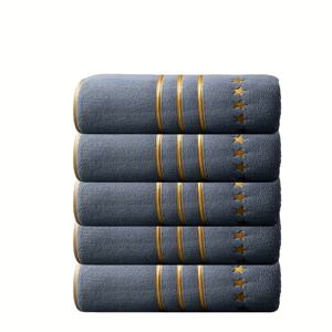 TEMU 5개 세트 고급 코랄 플리스 소재, 34.8cm x 74.93cm - 초흡수, 빠른 건조, 부드럽고 푹신한 타월, 편리한 후크 포함, 호텔/스포츠/여행/피트니스/요가용 이상적인 욕실 용품