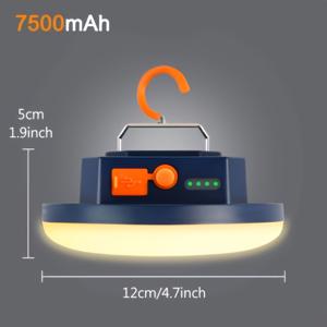 TEMU 15W 충전식 리튬 배터리 LED 캠핑 랜턴 - 휴대용, 폴리시드 플라스틱 마감, 2가지 모드(따뜻한 흰색, 차가운 흰색), 15W, 푸시 버튼 제어, SOS 기능, USB 전원, 용량, 캠핑 랜턴
