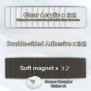 TEMU 49pcs/76pcs/97pcs DIY 아크릴 냉장고 자석 키트 - 사용자 정의 냉장고 자석, 사진 앨범 및 스티커를 만드세요 - 완벽한 데이 선물