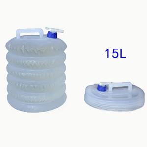 TEMU 접이식 물 저장 용기 5L/10L/15L - 누수 방지 PVC 휴대용 & 접을 수 있는 스파우트 및 안전한 나사 캡, 캠핑, 하이킹, 생존 장비, 야외 모험용 유연하고 튼튼한 디자인, 견고한 손잡이 기능