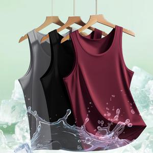 TEMU 여름용 스포츠 웨어 통기성 폴리에스터 소재, 단색 (블랙, 그레이, ), 트레이닝 및 아웃도어 활동 캐주얼웨어 | 스포츠복 | 신축성 없는 재질 피트니스 웨어