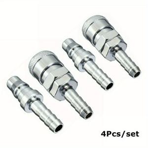 TEMU 4pcs 모터홈 및 카라반용 퀵 리리스 세트 - 회전형 디자인의 내구성 있는 금속 어댑터, 유럽 및 미국 표준을 위한 범용 스레드, 가스 연결 | 회전형 커넥터 | 내구성 있는 구조, 가스 호스 커넥터