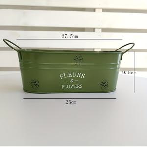 TEMU 1pc 빈티지 금속 오발 플랜터, 우아한 말발가락 디자인, 가벼우면서 내구성이 뛰어난 실내/실외 꽃병, 수кул, 허브 및 작은 식물용, 창고 및 장식용 홈 및 발코니 플랜터, 실내 플랜터, 클래식 스타일 플랜터, 가벼운 플랜터