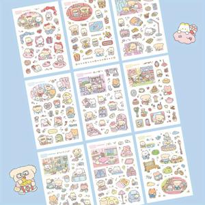 TEMU 귀여운 곰 캐릭터 스티커, 방수 데칼, 창의적인 DIY 스크랩북 스티커, 동물 시리즈 장식 패턴 - 컬러풀한 스크랩북 & 포토앨범용, DIY 카드 액세서리