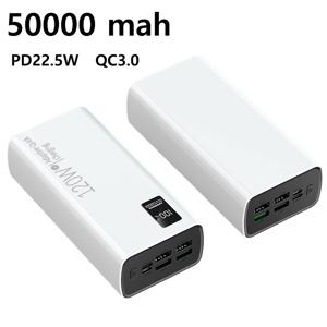 TEMU 50000mAh 대용량 파워뱅크, PD22.5W QC3.0 고속 충전 휴대용 백업 전원 LED 전원 디스플레이가 있는 모든 휴대폰에 적합한 휴대폰 충전기