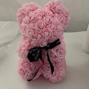TEMU 1pc 로즈 베어 인공 거품 꽃 데이, 어머니의 날, 기념일, 결혼 선물을위한 장미로 만든 곰 6.69 * 9.05in 어머니의 날 선물 생일 선물