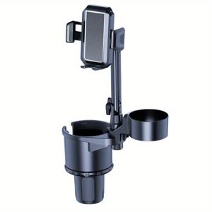 TEMU 자동차용 3 In1 컵 홀더 휴대폰 마운트, 자동차 핸드폰 대형 어댑터 긴 팔(360° 회전 가능), 모든 스마트폰|핸드폰거치대