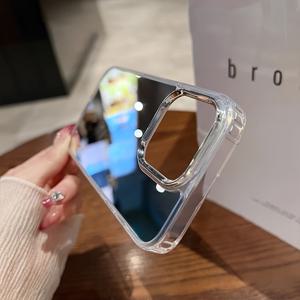 TEMU 여성을 위한 럭셔리 메이크업 미러 폰 케이스, Iphone 16, 15, 14, 13, 12, 11 Pro Max와 호환됩니다. 개인화된 미러 메이크업 폰 보호 커버, 16, 15, 14 플러스용 충격 방지 폰 케이스 및 액세서리.|아이폰케이스
