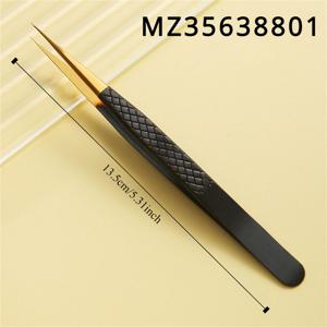 TEMU 눈썹 및 속눈썹 익스텐션, 무향, 곡선형 팁, 개별 스트립 래시 애플리케이터, 네일 아트 및 메이크업 도구를 위한 정밀 금속 족집게|네일팁