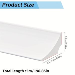 TEMU 2.5m/5m 실리콘 샤워문 씰 방수 스트립, 자체 접착식 방수 욕실 바닥 장벽, 샤워 트레이 밀봉 스트립, 욕조용 틈새 스트립, 싱크대 욕조 카운터탑 실란트 스트립