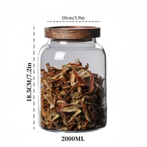 TEMU 1개 고급 보로실리케이트 유리 보관용기, 2400ml 대용량, 라운드 플립탑 밀봉 컨테이너, 손세척, 전기 없이 재사용 가능한 다용도|트라이탄밀폐용기