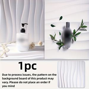 TEMU 1개 3D 웨이브 패턴 PVC 포토 백드롭 보드 - 텍스처 디자인, 내구성 & 가벼운 무게, 전원 불필요, 제품 사진 촬영용, 스튜디오 및 가정용, 프로페셔널 & 홈 스타일, 경량 배경