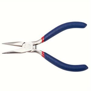 TEMU 블루 핸들, 바늘코 & 이빨 없는 디자인의 DIY 주얼리 제작용 고탄소강 주얼리 플라이어