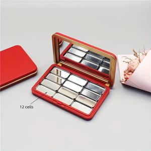TEMU 매트 레드 자석 메이크업 정리함 - 아이섀도우, 블러셔, 컨실러 및 네일 폴리쉬 보관용 휴대용 팔레트