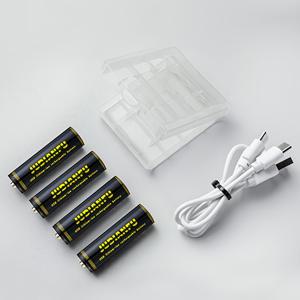 TEMU 5AA 충전식 리튬 배터리 Type-CUSB 충전식 배터리 1.5V 일정 전압 스마트 충전 3000mwh