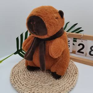 TEMU 탈부착 가능한 카피바라 스카프 - 귀여운 카피바라 플러시 애완동물 장난감, 강아지를 혼자서 즐겁게 해주는 카피바라 스카프