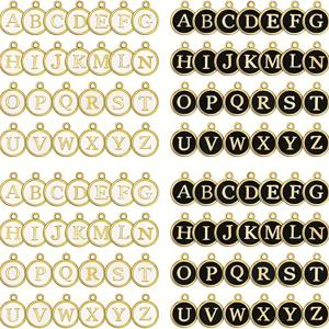 TEMU 100개 알파벳 글자 비즈 세트 - 양면 금속 알파벳 액세서리 A-Z, DIY 목걸이 및 팔찌 보석 만들기에 적합