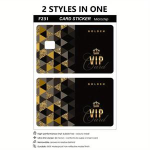 TEMU 2개 VIP 카드 라이트 베이지 - 내구성 PVC 프라이버시 스티커, 신용카드·은행카드·교통카드용, 스크래치 방지, 세련된 데코 액세서리 및 선물, 접착식 탈부착 가능