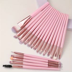 TEMU 20Pcs 메이크업 브러쉬 세트, 프리미엄 합성 파운데이션 브러쉬 아이 섀도우 파우더 아이 라이너 속눈썹 립 메이크업 브러쉬 화장품 뷰티 도구 키트 메이크업 스타터 및 아티스트
