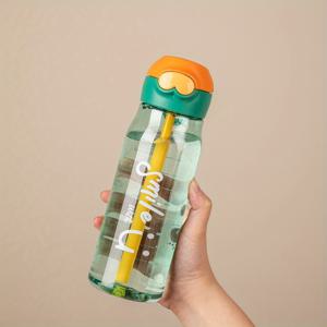 TEMU 1pc 480ml/600ml 간단한 플라스틱 투명한 물컵, 16oz/20.3oz 휴대용 누수 방지 방수병, 야외 캠핑, 여행, 운전에 적합합니다