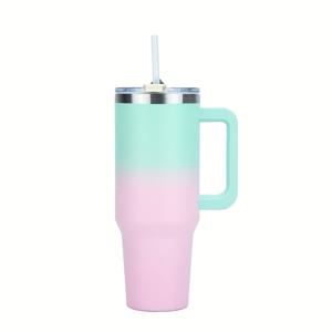 TEMU 1pc Watersy 30oz/40oz 스테인리스 스틸 이중층 텀블러 핸들 포함 - 진공 단열 커피 머그 뚜껑 및 빨대 포함 뜨거운 음료 및 차가운 음료 - 스포츠 및 야외 물병에 완벽