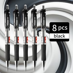TEMU Wuqiannian 젤 잉크 롤러볼 펜 4/8 팩 - 초미세 0.38mm 포인트, 빠른 건조, 인체공학적 그립, 부드러운 쓰기를 위한 대용량 검정 잉크 - 학생 및 사무용으로 적합