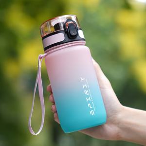 TEMU 20oz 누수 방지 스포츠 물병, 시간 표시 및 원클릭 캡 - 사이클링, 러닝 및 야외 활동에 완벽, PVC 무함유