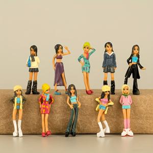 TEMU 10개의 미니 혼합색상 인형 세트, 미니 모델 집 장식, 인형집 장면 장식, 가정 주방 장식