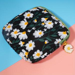 TEMU 시크한 대용량 생리대 보관 가방 - 휴대용 & 귀여운 주머니 정리함, 동전 및 필수품용, 손세탁 가능한 원단, 혼합 색상으로 제공, 1개, 손세탁 가능한 원단