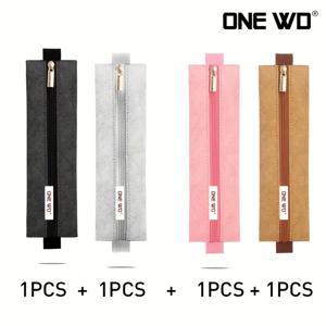 TEMU 4개 OneWD 패셔너블 경량 연필 케이스, 탄성 클로저 - 펜, 연필 및 볼펜용 내구성 있는 듀폰 페이퍼 펜 슬리브