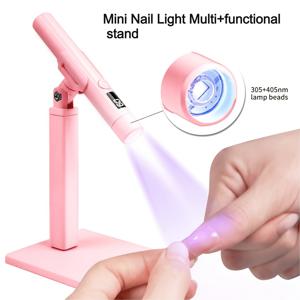 TEMU 매니 스크린 디스플레이 원워드 램프 + 브라켓 360° 회전 핸드헬드 라이트 릴랙세이션 램프, 충전식 매니 스크린 디스플레이 홀더, 360도 회전 멀티펑셔널 네일 패치 베이킹 램프 세트